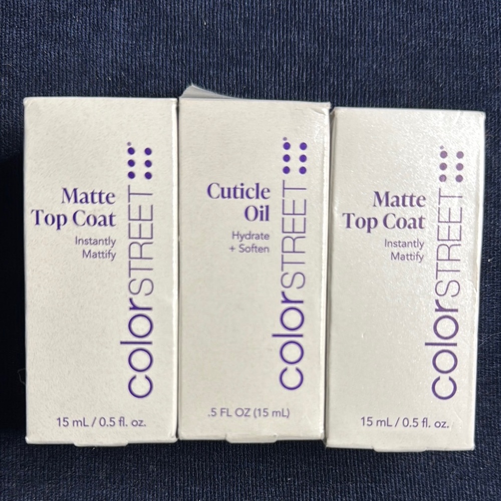 Color Street Matte Top Coat and Cuticle Oil Set